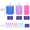 Picture of Hair Rollers for Blowout Look Long Hair, 21 PCS Self Grip Hair Rollers for Long Medium Short Hair Styling Curling Tools DIY Hair Curlers to Sleep In