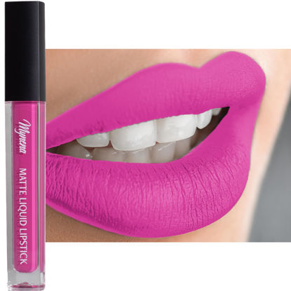 Picture of Mynena Pink Long-Lasting Matte Liquid Lipstick | Intense Color, Smudge-Proof & Waterproof | Comfortable, Hydrating Shea Butter | Vegan & Cruelty-Free | Rosa