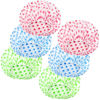 Picture of MZD8391 Shower Cap, Reusable Shower Hat Bath Caps, Waterproof with Elastic Band Hair Hat for Men Women Ladies Spa Salon, Coloful Dotted, 6 Packs