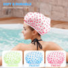 Picture of MZD8391 Shower Cap, Reusable Shower Hat Bath Caps, Waterproof with Elastic Band Hair Hat for Men Women Ladies Spa Salon, Coloful Dotted, 6 Packs