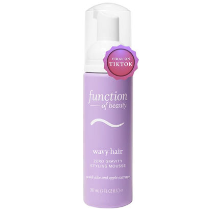 Picture of FUNCTION OF BEAUTY Zero Gravity Styling Mousse, 7 oz - Adds Volume, Defines Natural Waves While Providing a Flexible Hold Without Feeling Stiff or Crunchy