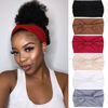 Picture of XTREND 6 Packs Women's Headband Bandana Knot Elastic Girls Yoga Workout Outdoor Sports Non-Slip Solid Color Hair Accessories(Black, Coffee, Red, Light Khaki, Light Gray, Dark Gray)