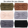 Picture of XTREND Wide Headbands Non Slip Stretch Fashion Hair Headband Boho Head Bands Women's Hair Band Turban Workout Hairband Girls Accessories 6 Pcs（Black，Coffee，Beige，Dark gray，Light gray，Military green）