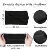Picture of XTREND Hairbands, Wide Headbands For Women - Non Slip Fashion Stretch Headband, Boho Head Bands Women's Hair Thin Cloth Headbands Turban, Workout Hairband, Girls Headband, 6 Packs - Black