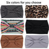 Picture of XTREND 6 Packs Wide Headbands Fashion Boho For Women Headband Large African Style Knotted Head Bands Yoga Sports Fitness Printing Simple Pure Color Hair Accessories（Solid and Printed）