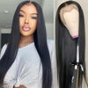 Picture of UNANCY Straight Lace Front Wigs Human Hair Pre Plucked Hairline Glueless 180% Density 13×4 HD Transparent Wigs for Women Human Hair with Baby Hair Natural Color (30 inch)