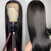 Picture of UNANCY Straight Lace Front Wigs Human Hair Pre Plucked Hairline Glueless 180% Density 13×4 HD Transparent Wigs for Women Human Hair with Baby Hair Natural Color (30 inch)