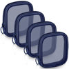 Picture of Weewooday 4 Pcs Mesh Makeup Bag Mesh Cosmetic Bag Travel Toiletry Bag Pouch with Zipper Mini Portable Makeup Cosmetic Travel Toiletry Purse Bag for Daily Accessories (Navy Blue,Small)
