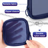 Picture of Weewooday 4 Pcs Mesh Makeup Bag Mesh Cosmetic Bag Travel Toiletry Bag Pouch with Zipper Mini Portable Makeup Cosmetic Travel Toiletry Purse Bag for Daily Accessories (Navy Blue,Small)