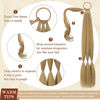 Picture of Sofeiyan Long Braid Ponytail Extension with Hair Tie Straight Sleek Wrap Around Hair Extensions Braid Pony Tail Fluffy Natural Soft Synthetic Hairpieces for Women Daily Wear, 34 inch