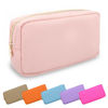 Picture of Waterproof Small Makeup Bag Pouch for Purse,Nylon Travel Toiletry Storage Bag Cute Preppy Cosmetic Bag for Women Girl,Waterproof Makeup Organizer Bag Skincare Bag Purse with Zipper(Small-Flamingo)