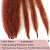 Picture of 8 Packs Copper Red Springy Afro Twist Crochet Hair 24 Inch Pre-Separated Spring Twist Hair Marley Crochet Braiding For Distressed Soft Locs Hair Extension For Women(8 Strands/Pack,350#)