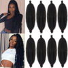 Picture of 30 Inch Pre-Separated Springy Afro Twist Hair 8 Packs Spring Twist Hair For Distressed Soft Locs Natural Black Long Marley Twist Braiding Hair Synthetic Hair Extension For Women (8 Strands/Pack,1B#)