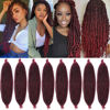 Picture of 24 Inch Pre-Separated Spring Twist Hair 8 Packs Springy Afro Twist Crochet Hair Synthetic Marley Crochet Braiding For Distressed Soft Locs Hair Extension For Women (10 Strands/Pack,TBUG#)