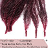 Picture of 24 Inch Pre-Separated Spring Twist Hair 8 Packs Springy Afro Twist Crochet Hair Synthetic Marley Crochet Braiding For Distressed Soft Locs Hair Extension For Women (10 Strands/Pack,TBUG#)