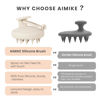 Picture of AIMIKE Scalp Massager Shampoo Brush, Soft Silicone Scalp Scrubber, Scalp Brush/Exfoliator for Washing Hair Dandruff, Scalp Massager Hair Growth Stimulator, Wet Dry Scalp Hair Scrubber - Oatmeal