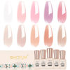 Picture of SHOYUM Jelly Pink Gel Nail Polish Set of 10 Colors Including Pink Purple Milky White Nude Gel Polish Kit UV LED Soak Off Nail Polish Home DIY Manicure Nail Salon Varnish