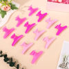 Picture of BAHABY Hair Clips for Styling Sectioning 12 PCS Pink Hot Pink Butterfly Clamps Hair Claw Clips Pro Salon Hair Clips for Styling, Sectioning, Cutting and Coloring
