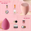 Picture of DUAIU 4 Pcs Makeup Sponge Set Beauty Sponge Foundation Blending Sponge, Flawless for Liquid, Cream, and Powder, Multi-colored Makeup Sponges with Storage Box