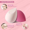 Picture of DUAIU 4 Pcs Makeup Sponge Set Beauty Sponge Foundation Blending Sponge, Flawless for Liquid, Cream, and Powder, Multi-colored Makeup Sponges with Storage Box