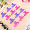 Picture of BAHABY Hair Clips for Styling Sectioning 12 Pack Hot Pink Purple Butterfly Clamps Hair Claw Clips Pro Salon Hair Clips for Styling, Sectioning, Cutting and Coloring