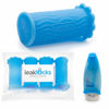 Picture of LeakLocks® Toiletry Skins™ Elastic Sleeve for Leak Proofing Travel Container in Luggage. For Standard and Travel Sized Toiletries. Reusable Accessory for Travel Bag Suitcase and Carry-on Luggage