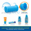Picture of LeakLocks® Toiletry Skins™ Elastic Sleeve for Leak Proofing Travel Container in Luggage. For Standard and Travel Sized Toiletries. Reusable Accessory for Travel Bag Suitcase and Carry-on Luggage