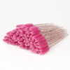 Picture of i-Laesh 100 Pcs Crystal Eyelash Brush Mascara Wands Disposable Eyebrow / Lash Brushes for Eyelashes Extensions Eye Makeup Kit Lashes Applicator Tool Spoolies (Crystal - Peach Pink)