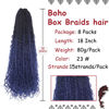 Picture of Beverlee Boho Box Braids 8 Packs Goddess Box Braids 18 Inch Bohemian Box Braids Crochet Hair Crochet Box Braids with Curly Ends Pre-looped Synthetic Crochet Hair for Black Women 23#