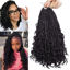 Picture of Beverlee 10 Inch 8 Packs Boho Box Braids Goddess Box Braids Crochet Hair Bohemian Hippie Braids Braiding Hair Box Braids with Curly Ends Messy Pre-looped Synthetic Kids Crochet Hair for Black Women