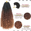 Picture of Beverlee 18 Inch Boho Box Braids 8 Packs Goddess Box Braids Crochet Hair Bohemian Hippie Braids Braiding Hair Box Braids with Curly Ends Messy Pre-looped Synthetic Crochet Hair for Women 1B/33/30#