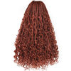 Picture of Beverlee 14 Inch Boho Box Braids 8 Packs Goddess Box Braids Crochet Hair Bohemian Hippie Braids Braiding Hair Box Braids with Curly Ends Messy Pre-looped Synthetic Crochet Hair for Women 128 Strands