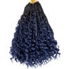Picture of Beverlee 10 Inch 8 Packs Boho Box Braids Goddess Box Braids Crochet Hair Bohemian Hippie Braids Braiding Hair Box Braids with Curly Ends Messy Pre-Looped Synthetic Crochet Hair for Black Women 2/3#