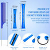 Picture of 48 Pieces Hair Perm Rods Short Cold Wave Rods Plastic Perming Rods Hair Curling Rollers Curlers with Steel Pintail Comb Rat Tail Comb for Hairdressing Styling Supplies (0.35 Inch, Blue and Dark Blue)