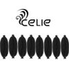 Picture of Celie Hair Extensions 12 Inch Pre-Separated Springy Afro Twist Hair 8 Packs Suitable for Damaged Soft Locs Synthetic Marley Twist Braiding Hair (12Inch, 1B#)