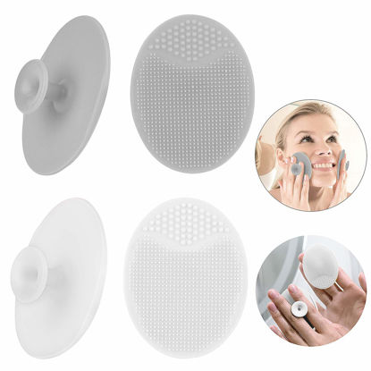 Picture of Silicone Face Scrubber Exfoliator Facial Cleansing Pads Precision Pore Cleansing Pad Acne Blackheads Removing Face Brush Baby Shower Tool Brushes, Valentine's Day Gift for Makeup Lover