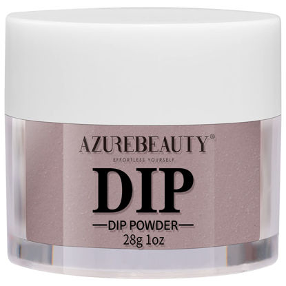 Picture of AZUREBEAUTY Dip Powder Nude Brown Color, Nail Dipping Powder French Nail Art Starter Manicure Salon DIY at Home, Odor-Free and Long-Lasting, No Needed Nail Lamp Curing, 1 Oz