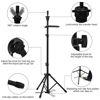 Picture of Klvied Wig Stand Tripod Adjustable Mannequin Head Stand with Foot Panel, Reinforced Metal Wig Head with Tool Tray for Cosmetology Hairdressing Styling Training