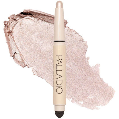 Picture of Palladio Waterproof Eyeshadow Stick with Blending Sponge, Long Lasting & Effortless Application, Smudge Free & Crease Proof Formula, Matte & Shimmer Shades, Buildable Eye Shadow (Pearl shimmer)