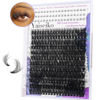 Picture of Fluffy Lash Clusters with Bottom Lashes 12-25mm Thick Cluster Eyelash Extensions 294Pcs Wispy Individual Lashes with Lower Eyelash Clusters 100D Plant Fibers Lashes Clusters DIY at Home, by Yaiseiko