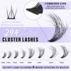 Picture of Fluffy Lash Clusters with Bottom Lashes 12-25mm Thick Cluster Eyelash Extensions 294Pcs Wispy Individual Lashes with Lower Eyelash Clusters 100D Plant Fibers Lashes Clusters DIY at Home, by Yaiseiko