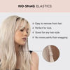 Picture of Kitsch Hair Ties No Damage for Kids, Teens and Women - Rubber Bands for Hair Styling | No Snag Hair Elastics | Women's Daily Hair Accessories - 500pcs (Clear) - Valentines Day Gifts