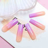 Picture of Foccna Long Press on Nails Pink Square French Fake Nails Summer Nails Purple Full Cover Bling Acrylic False Rhinestone Nails 3D Flower Design Square Nails for Women and Girls 24PCS (Square Nails 1)