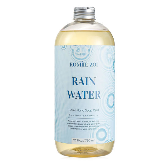 Picture of ROMIIE ZOI Liquid Hand Soap Refill, Rain Water, Gentle & Moisturizing Formula, 750 ML/ 26 FL OZ