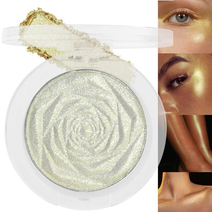 Picture of evpct Blonde Gold Face Highlighter Makeup Shimmer Glitter Diamond Sparkly Highlighters Makeup Palette Powder for Face Body Cheek Skin iluminadores iluminador de jos maquillaje luminizers 02