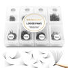 Picture of Premade Fans Eyelash Extensions 600 Fans 10D Volume Lash Extensions 0.07 Thickness Eyelash Extension C Curl Premade Lash Fans Mix 8-15mm Fluffy Soft Handmade Loose Fan(600Fans-10D-0.07-C,8-15mm)
