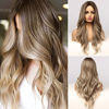 Picture of Esmee 24 Inch Ombre blonde Blonde Wig for Women Synthetic Wigs Long Natural Wave Heat Resistant Hair Wigs for Daily Party Cosplay