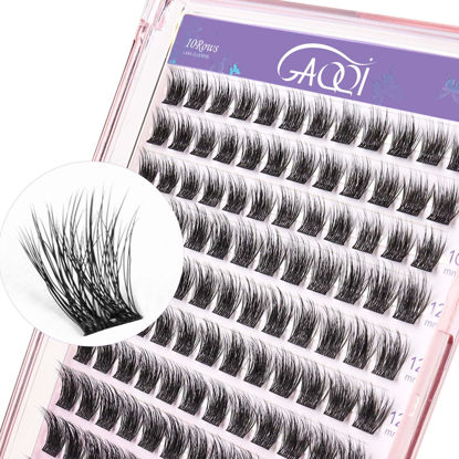 Picture of GAQQI Lash Clusters, Cluster Eyelash Extensions 120 Cluster Lashes, Volume Eyelash Clusters 10-14mm, Multilayered 3D Fluffy Individual Lashes, Soft and Thin Band (3D-GQ01)