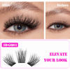 Picture of GAQQI Lash Clusters, Cluster Eyelash Extensions 120 Cluster Lashes, Volume Eyelash Clusters 10-14mm, Multilayered 3D Fluffy Individual Lashes, Soft and Thin Band (3D-GQ01)