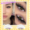 Picture of Yawamica Wispy Lash Clusters Natural Cluster Eyelash Extensions Fluffy Eyelash Clusters C Curl Individual Lashes 10-18mm Cluster Lashes Waterproof DIY Lash Extension at Home by Self